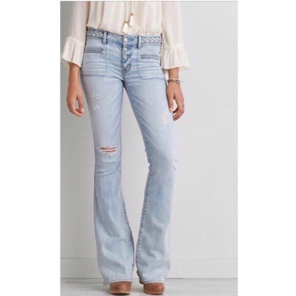 American Eagle Super Stretch Boho Artist Flare Jeans